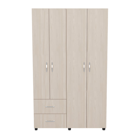 Closet Barilo Niebla y Blanco 120x200cm Con Dos Cajones y Cuatro Entrepaños - CLOSETS | Bylmo