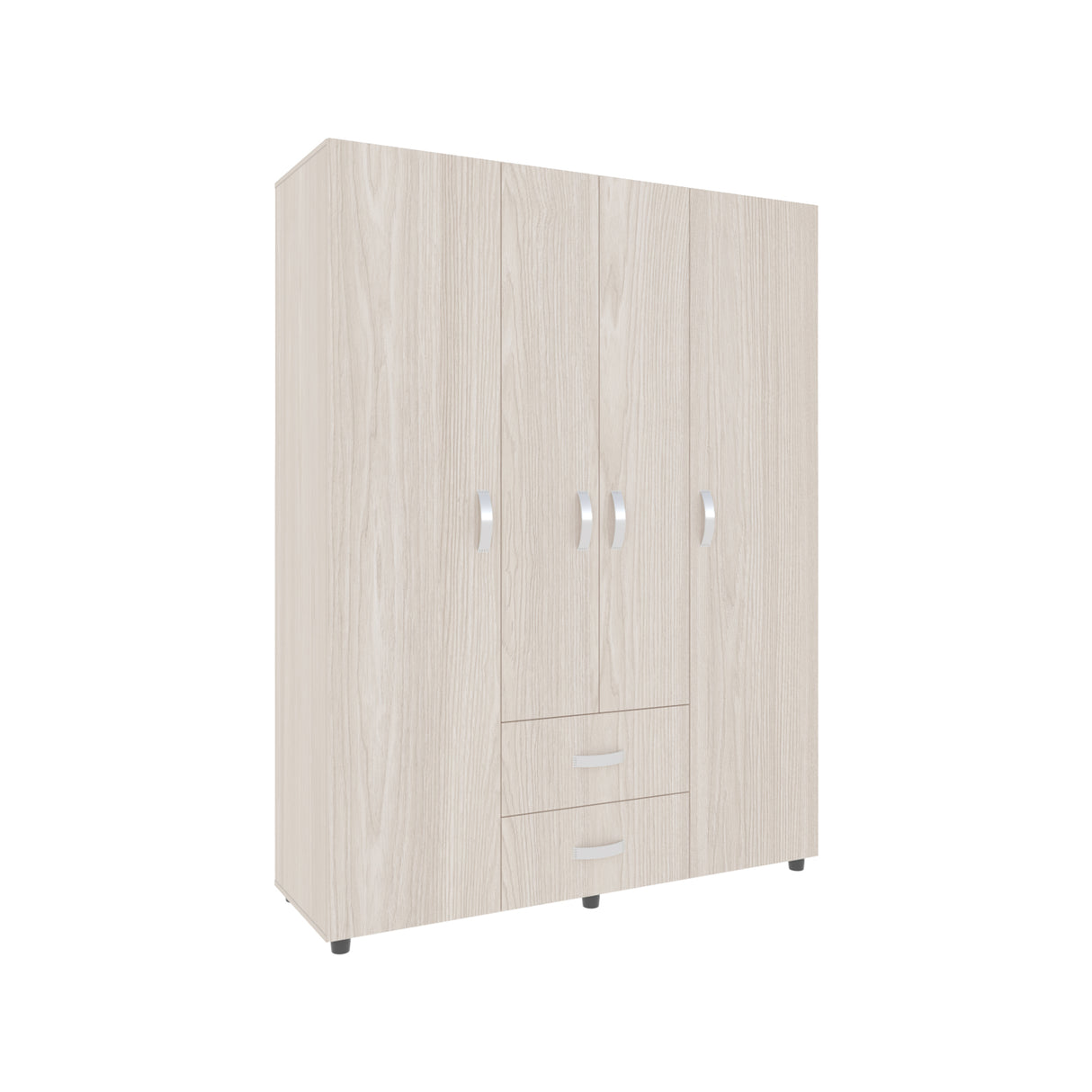 Closet Barilo Niebla y Blanco 150x200cm Con Dos Cajones y Cuatro Entrepaños - CLOSETS | Bylmo