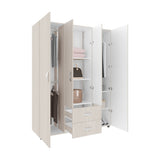 Closet Barilo Niebla y Blanco 150x200cm Con Dos Cajones y Cuatro Entrepaños - CLOSETS | Bylmo