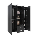 Closet Barilo Wengue 150x200cm Con Dos Cajones y Cuatro Entrepaños - CLOSETS | Bylmo