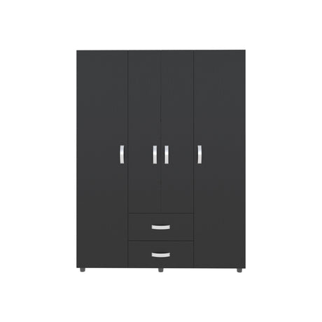 Closet Barilo Wengue 150x200cm Con Dos Cajones y Cuatro Entrepaños - CLOSETS | Bylmo