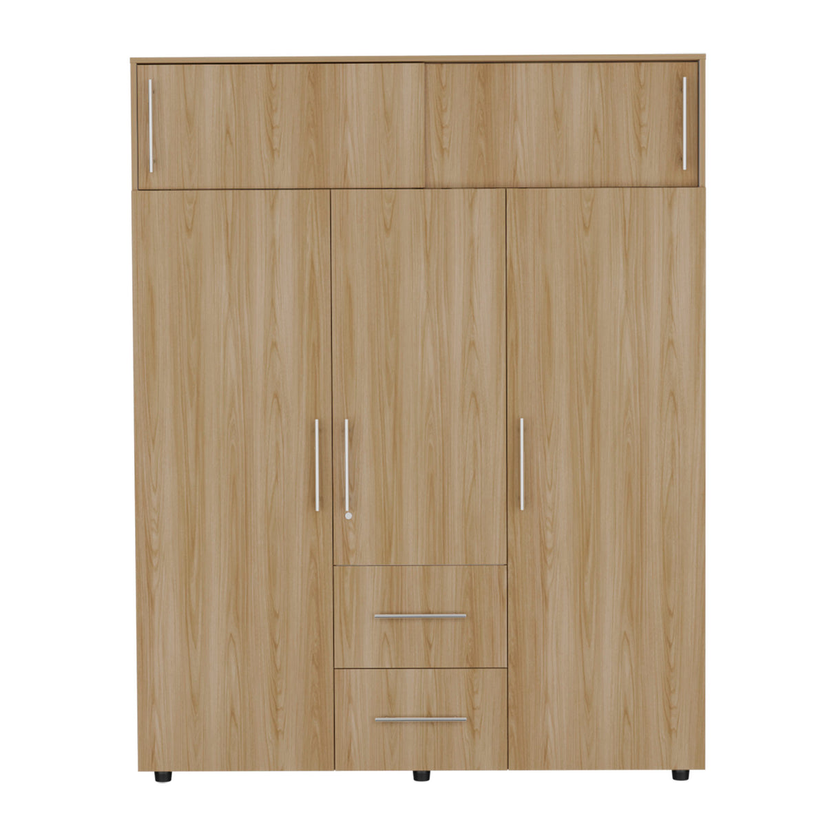 Closet Bigaf Fresno Europeo y Blanco 160x204cm Con Tres Cajones y Cuatro Entrepaños - CLOSETS | Bylmo