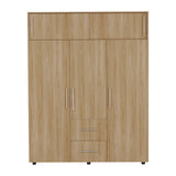 Closet Bigaf Fresno Europeo y Blanco 160x204cm Con Tres Cajones y Cuatro Entrepaños - CLOSETS | Bylmo