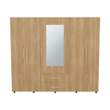 Closet Bigaf Fresno Europeo y Blanco 200x200cm Con Dos Cajones y Cuatro Entrepaños y Espejo - CLOSETS | Bylmo