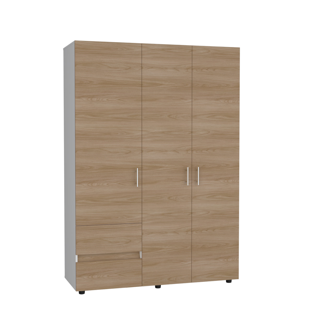 Closet Dassel Fresno Europeo y Blanco 140x200cm Con Dos Cajones y Dos Entrepaños - CLOSETS | Bylmo