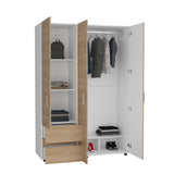 Closet Dassel Fresno Europeo y Blanco 140x200cm Con Dos Cajones y Dos Entrepaños - CLOSETS | Bylmo