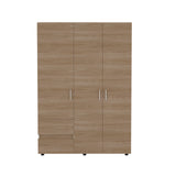 Closet Dassel Fresno Europeo y Blanco 140x200cm Con Dos Cajones y Dos Entrepaños - CLOSETS | Bylmo
