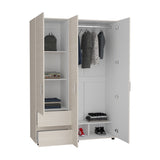 Closet Dassel Niebla y Blanco 140x200cm Con Dos Cajones y Dos Entrepaños - CLOSETS | Bylmo