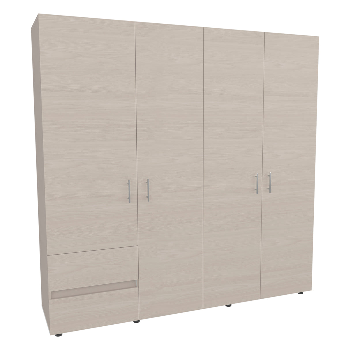Closet Dassel Niebla y Blanco 200x200cm Con Dos Cajones y Tres Entrepaños - CLOSETS | Bylmo