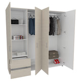 Closet Dassel Niebla y Blanco 200x200cm Con Dos Cajones y Tres Entrepaños - CLOSETS | Bylmo