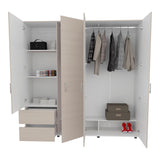 Closet Dassel Niebla y Blanco 200x200cm Con Dos Cajones y Tres Entrepaños - CLOSETS | Bylmo
