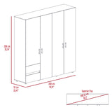 Closet Dassel Niebla y Blanco 200x200cm Con Dos Cajones y Tres Entrepaños - CLOSETS | Bylmo