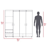 Closet Dassel Niebla y Blanco 200x200cm Con Dos Cajones y Tres Entrepaños - CLOSETS | Bylmo