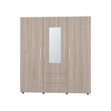 Closet Grayson Bardolino y Blanco 180x200cm Con Dos Cajones y Tres Entrepaños y Espejo - CLOSETS | Bylmo