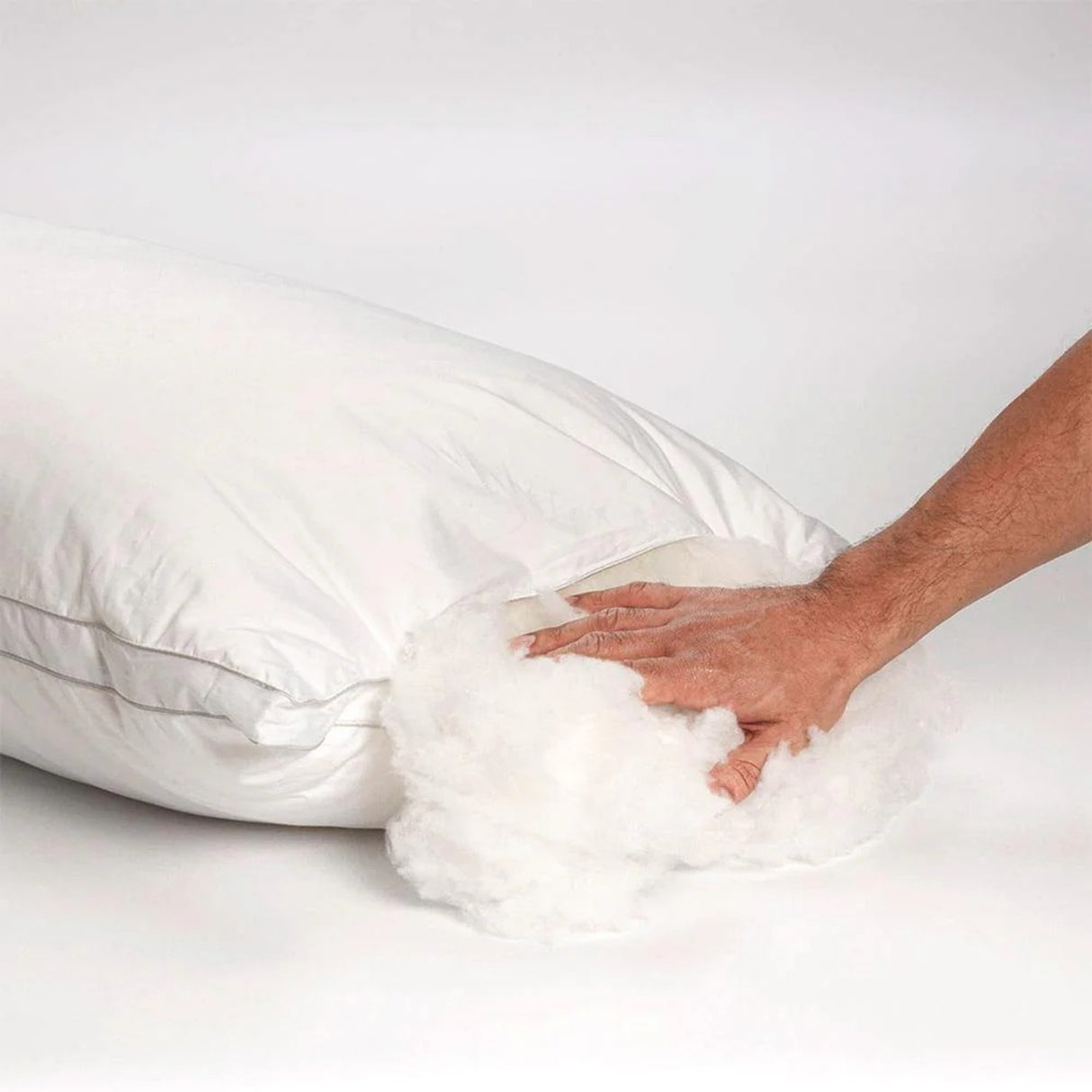 Almohada Firmeza Medio De Fibras Sintéticas 50X90Cm Hipoalergénica Para Dormir Boca Arriba - ALMOHADAS | Bylmo
