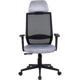 Silla Gerencial Snake Negro y Gris Claro 67x118cm Con Espaldar y Apoyacabezas - SILLAS DE OFICINA | Bylmo