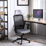 Silla Gerencial Snake Negro y Gris Claro 67x118cm Con Espaldar y Apoyacabezas - SILLAS DE OFICINA | Bylmo