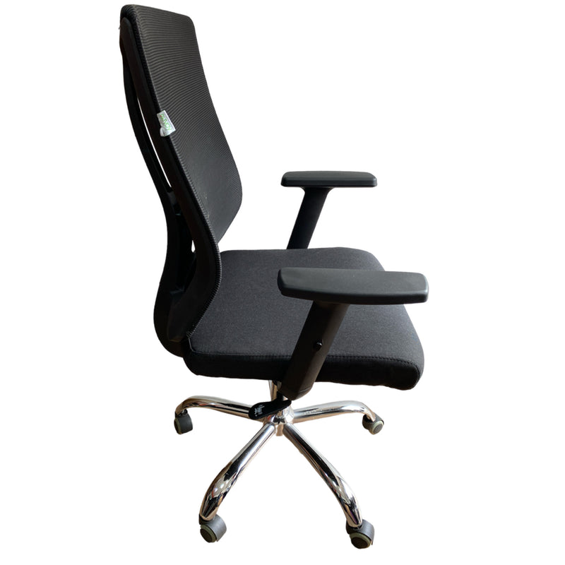 Silla Ejecutiva Lajas Negro 63x111cm Con Espaldar Y Soporte Lumbar