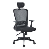 Silla Gerencial Nepal Negro 49x100cm Con Espaldar y Soporte Lumbar - SILLAS DE OFICINA | Bylmo