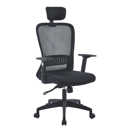 Silla Gerencial Nepal Negro 49x100cm Con Espaldar y Soporte Lumbar - SILLAS DE OFICINA | Bylmo