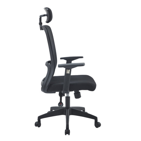 Silla Gerencial Nepal Negro 49x100cm Con Espaldar y Soporte Lumbar - SILLAS DE OFICINA | Bylmo