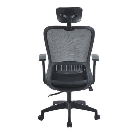 Silla Gerencial Nepal Negro 49x100cm Con Espaldar y Soporte Lumbar - SILLAS DE OFICINA | Bylmo