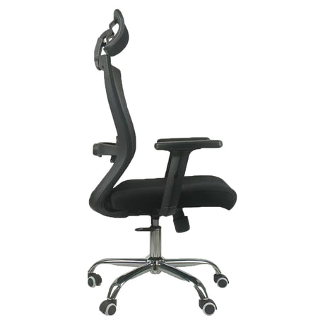 Silla Gerencial Shanghai 2024 Negro 66x111cm Con Espaldar Soporte Lumbar y Apoyacabezas - SILLAS DE OFICINA | Bylmo