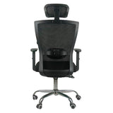 Silla Gerencial Shanghai 2024 Negro 66x111cm Con Espaldar Soporte Lumbar y Apoyacabezas - SILLAS DE OFICINA | Bylmo