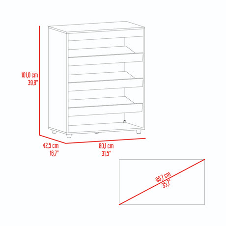 Zapatero Vertical Barilo Fresno Europeo y Wengue 80.1x101cm Para Diez Pares - ZAPATEROS | Bylmo