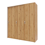 Closet Berlin Duna y Blanco 180x200cm Con Cuatro Cajones y Dos Entrepaños - CLOSETS | Bylmo