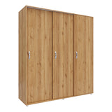 Closet Berlin Duna y Blanco 180x200cm Con Cuatro Cajones y Dos Entrepaños - CLOSETS | Bylmo