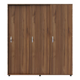 Closet Berlin Gales y Wengue 180x200cm Con Cuatro Cajones y Dos Entrepaños - CLOSETS | Bylmo
