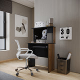 Centro de Computo Sevilla Gales y Negro 71x112cm Moderno - ESCRITORIOS | Bylmo