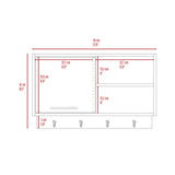 Mueble Auxiliar de Cocina Buxton Wengue y Miel 70x41.95cm Con Tres Compartimientos - BARRAS Y MUEBLES AUXILIARES | Bylmo