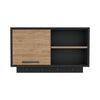 Mueble Auxiliar De Cocina Buxton Wengue Y Miel 70x41.95cm Con Tres Compartimientos