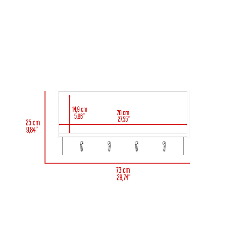 Mueble Auxiliar De Cocina Manhatan Bellota 73x25cm Con Un Compartimiento