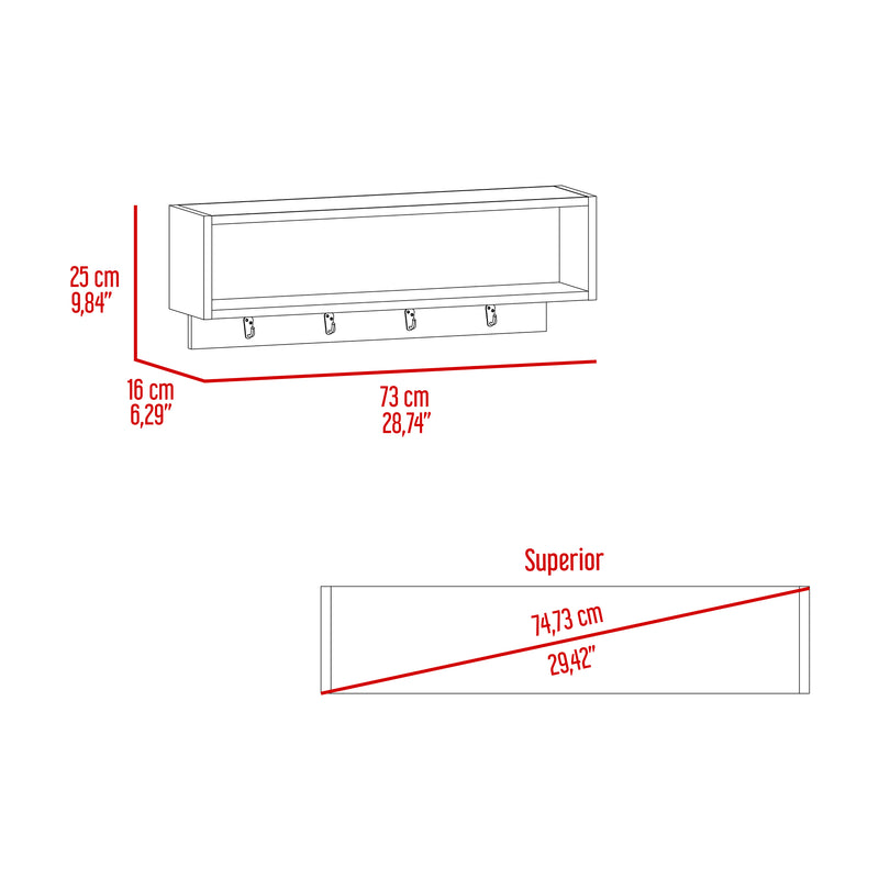 Mueble Auxiliar De Cocina Manhatan Bellota 73x25cm Con Un Compartimiento