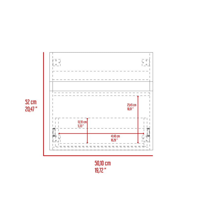 Mueble Para Lavamanos Aydin Ceniza 50.1x52cm Flotante Sin Lavamanos