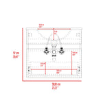 Mueble Para Lavamanos Aydin Ceniza 59.1x52cm Flotante Sin Lavamanos