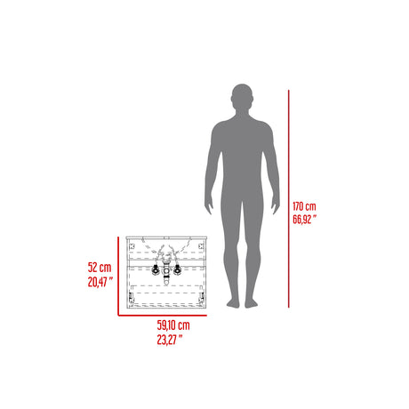 Mueble para Lavamanos Aydin Ceniza 59.1x52cm Flotante Sin Lavamanos - MUEBLES PARA LAVAMANOS | Bylmo