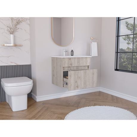 Mueble para Lavamanos Aydin Ceniza 59.1x52cm Flotante Sin Lavamanos - MUEBLES PARA LAVAMANOS | Bylmo