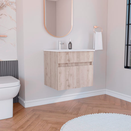 Mueble para Lavamanos Aydin Ceniza 59.1x52cm Flotante Sin Lavamanos - MUEBLES PARA LAVAMANOS | Bylmo