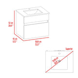 Mueble para Lavamanos Aydin Ceniza 59.1x52cm Flotante Sin Lavamanos - MUEBLES PARA LAVAMANOS | Bylmo