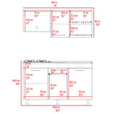 Cocina Miro Eco Duna y Blanco 150x60cm Con Mesón Estufa y Pozuelo Perforacion Derecha - COCINAS | Bylmo