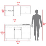 Cocina Miro Ceniza Y Blanco 150x60cm Con Mesón Estufa Y Pozuelo Perforacion Izquierda