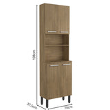 Alacena Rovere 70x198cm Con Cuatro Puertas y Con Patas - ALACENAS Y MUEBLES MICROONDAS | Bylmo