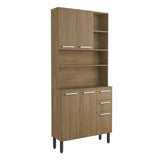 Alacena Rovere 105x198cm Con Cinco Puertas y Con Patas - ALACENAS Y MUEBLES MICROONDAS | Bylmo