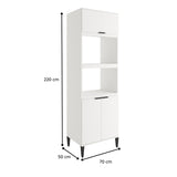 Alacena Blanco 70x220cm Con Tres Puertas y Con Patas - ALACENAS Y MUEBLES MICROONDAS | Bylmo