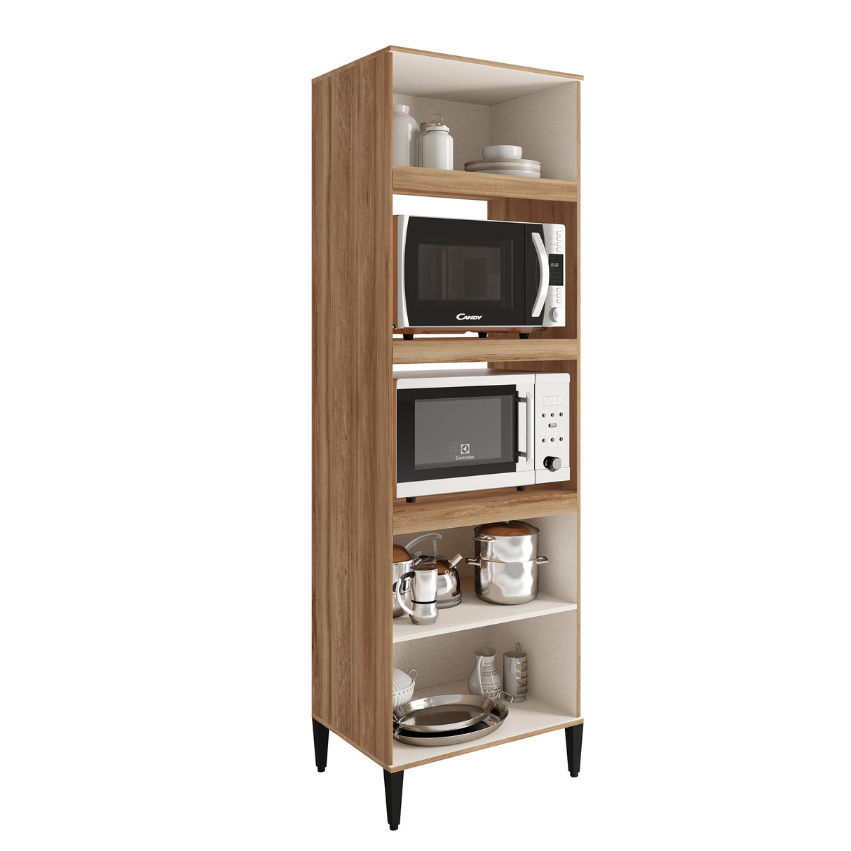 Alacena Freijo 70x220cm Con Tres Puertas y Con Patas - ALACENAS Y MUEBLES MICROONDAS | Bylmo