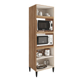 Alacena Freijo 70x220cm Con Tres Puertas y Con Patas - ALACENAS Y MUEBLES MICROONDAS | Bylmo